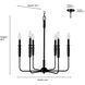 Savanne 6 Light 24.1 inch Matte Black Chandelier Ceiling Light